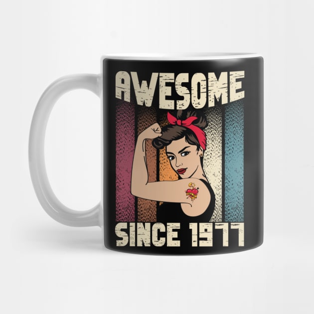 Awesome since 1977,45th Birthday Gift women 45 years old Birthday by JayD World